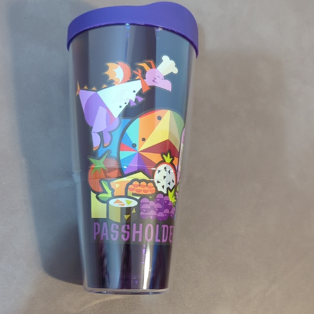 Disney 2021 Epcot Food & Wine Festival Figment Tervis Tumbler With Lid